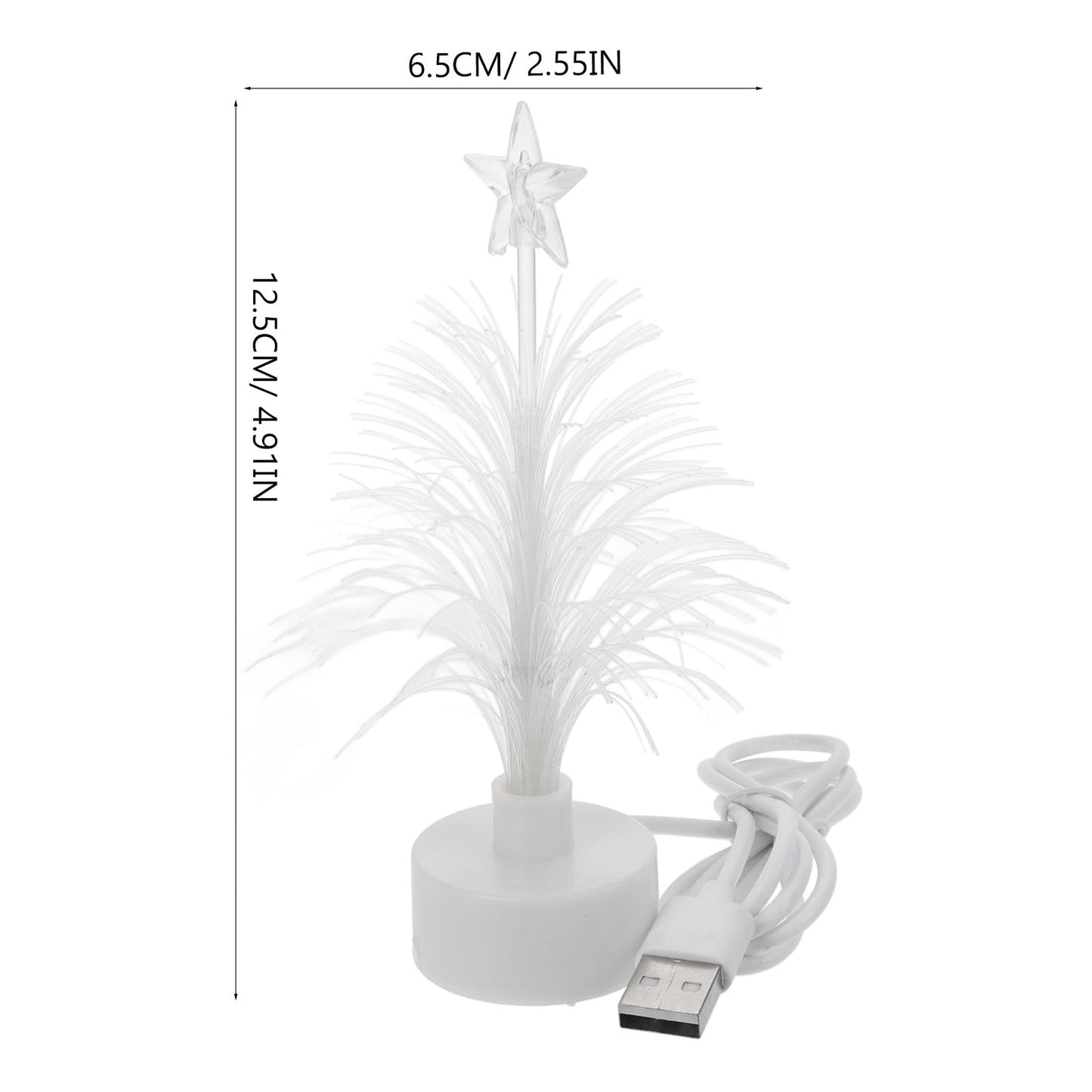 Christmas Tree USB Power Color Changing Fiber Optic Christmas Tree for Christmas Party Tabletop