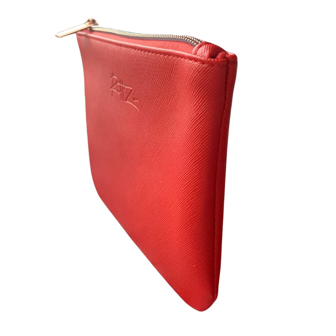 RITTZI Radiant Rouge Cosmetic Bag - Slim Makeup Organizer