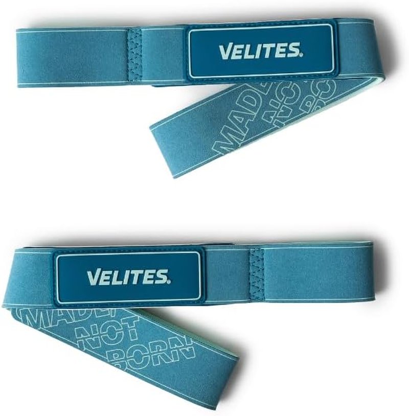Velites Weightlifting Straps - Maximize Grip Strength | Blue Light Color