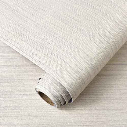 Beige Grasscloth Peel and Stick Wallpaper Fabric Wallpaper 15.7" x 118" Texture Contact Paper Self-Adhesive Country Faux Linen Wall Paper for Room Walls, Cabinets, Furniture Retro DIY Decorative