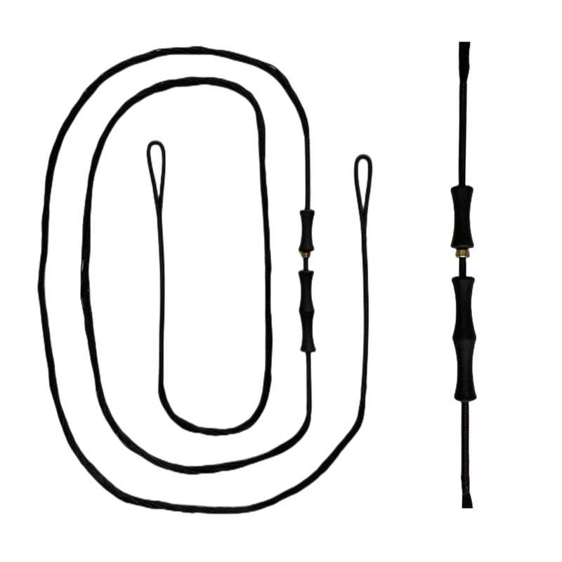 DeeRace Traditional Recurve Bow String and Bowstring Finger Savers Set, Dacron Bow String with Finger Guards (AMO 50” (Actual Length 46”), 16 Strands (Recommended for up to 65 lbs))