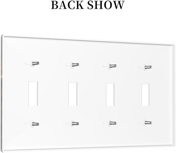 Decorative Art Light Switch Covers Gilded Bloom Quad Toggle 4 Gang Wall Plate Switch plate Electrical Faceplate for Home Decor
