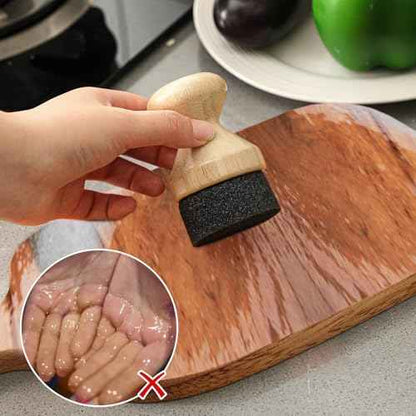 Pickmesh 2 Pcs Cutting Board Oil Wax Applicator with Lid Bamboo Oil Applicators for Wood Cutting Board Butcher Block Conditioner Sponge Brush for Wooden Spatula, Spoon, Worktops and Utensil Care