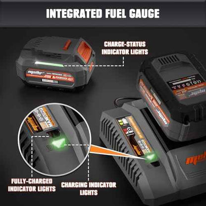 Mellif 20V 4.0 Battery & Fast Charger Kit, Compatible with DeWalt Power Tools, 10C / 40Amps, Replacement Li-Ion Battery with Smart Charging, Extreme Weather & Shock Resistant (Gray for Dewalt)