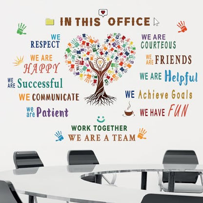 wondever Office Inspirational Wall Decal Quotes Motivational Lettering Office Teamwork Peel and Stick Wall Art Stickers for Classroom Home Decor