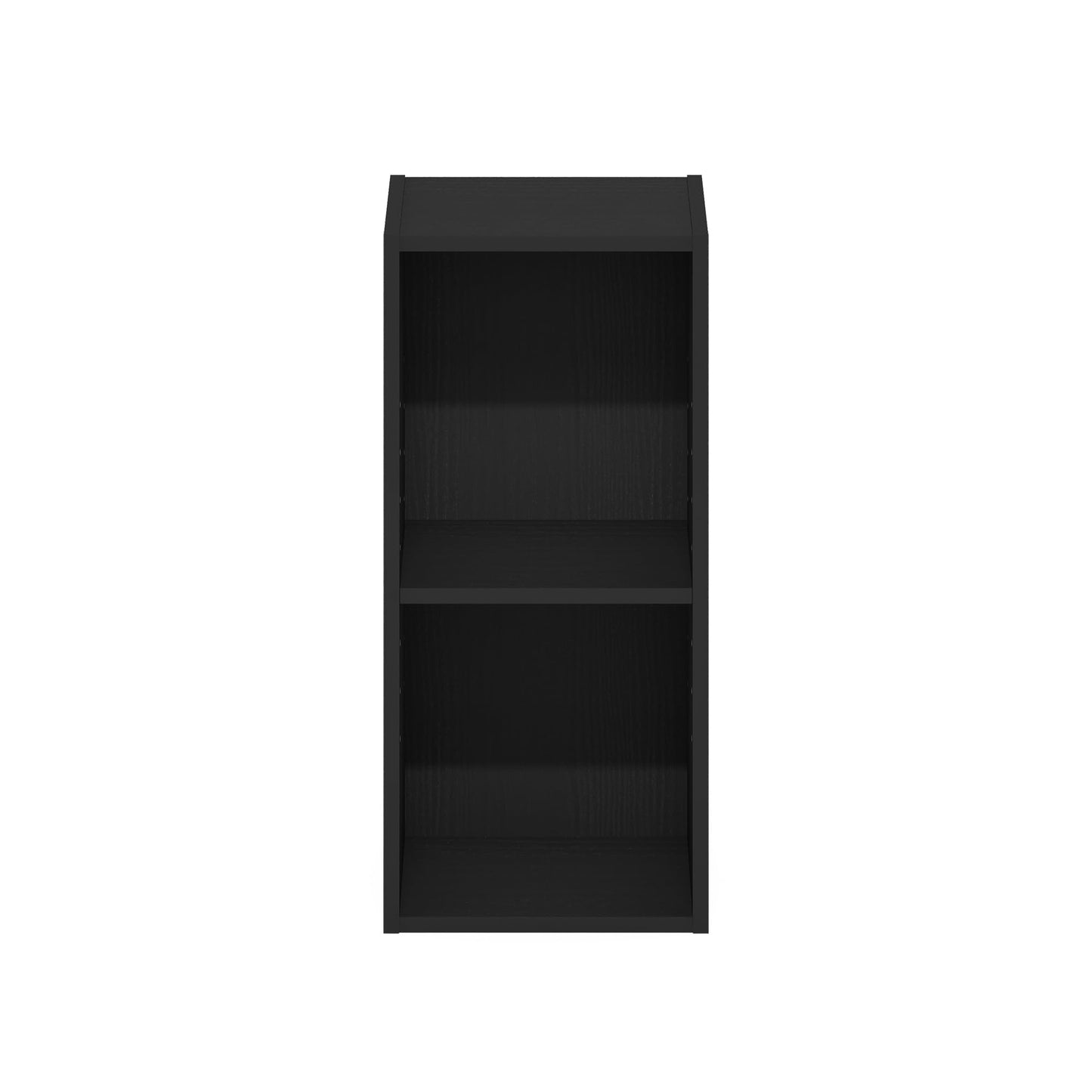 Furinno Fulda Book Shelf, 2-Tier Narrow Bookshelf, Bookcase with 10-in Width Storage Shelf, 9.3 x 9.8 x 21.2, for Living Room, Bedroom, Home Office, Darkwood