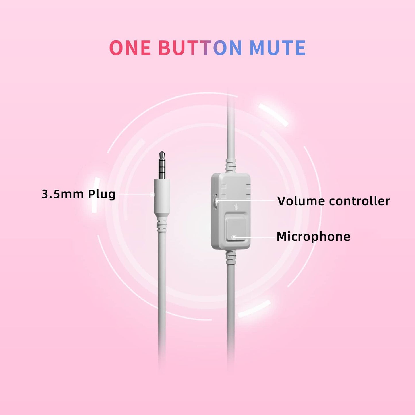 SOMIC G951s Pink Stereo Gaming Headset with Mic for PS4,Xbox,PC,Mobile Phone,3.5mm Noise Reduction Cat Ear Headphones Lightweight Over Ear Headphones for Woman