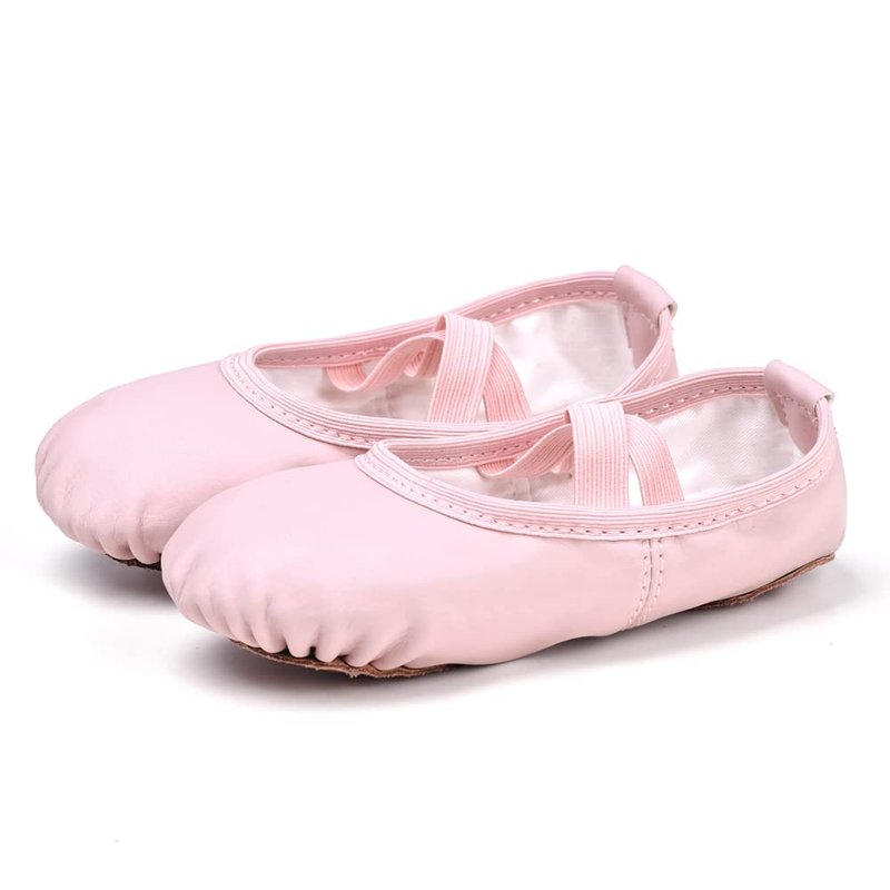 Stelle Ballet Shoes for Girls Toddler Ballet Slippers Soft Leather Boys Dance Shoes for Toddler/Little Kid/Big Kid(Pink, 5MT)