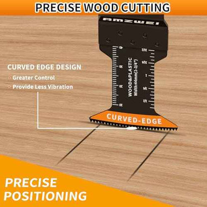 50Pcs Professional Oscillating Tool Blades Multitool Blade, Universal Oscillating Saw Blades Wood Plastic Drywall Cutting Compatible with Dewalt, Milwaukee, Dremel, Ryobi, Bosch