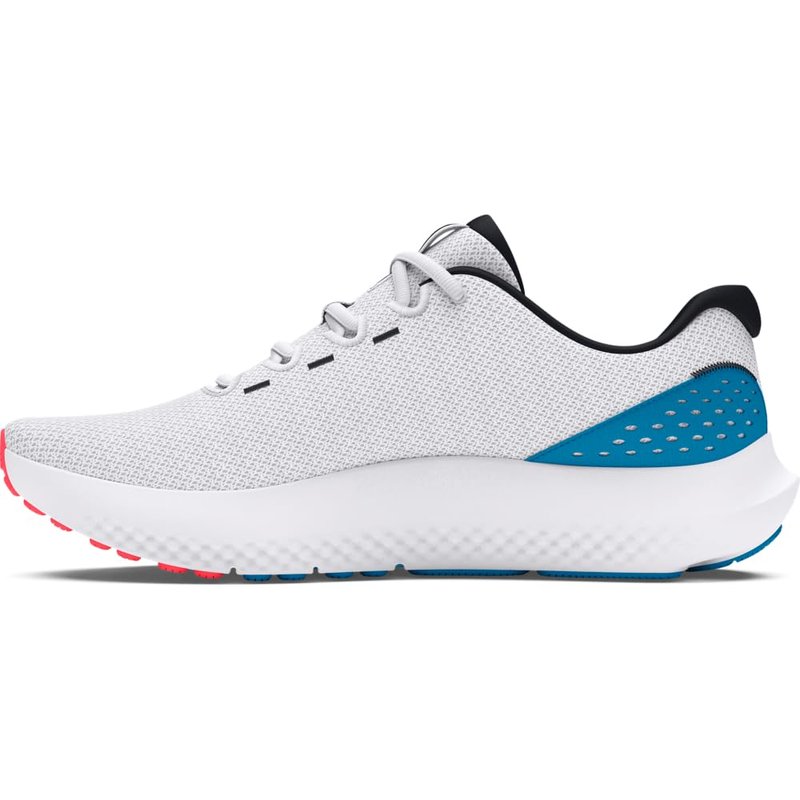 Under Armour Men's Charged Surge 4, (102) White/Capri/Black, 12, US