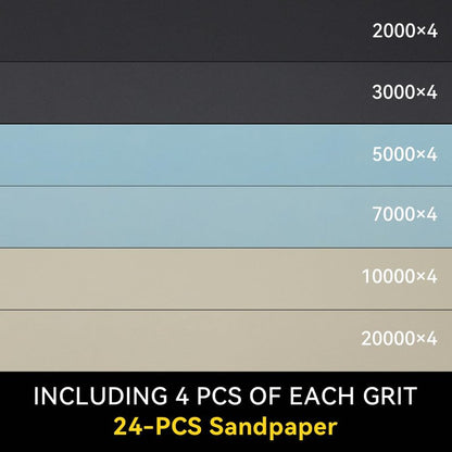 MASONTOOL 24Piece Ultra Fine Sandpaper 2000 3000 5000 7000 10000 20000Grit
