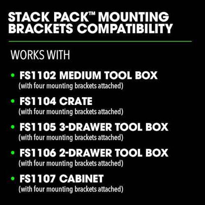 FLEX STACK PACK Storage System Mounting Brackets (4 Pack) - FS1505-4