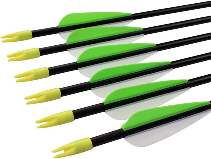 Fiberglass Practice Arrows for Archery - 24/26/28/30 Inch Target Shooting | Safe for Youth & Beginners - 6/12 Pack