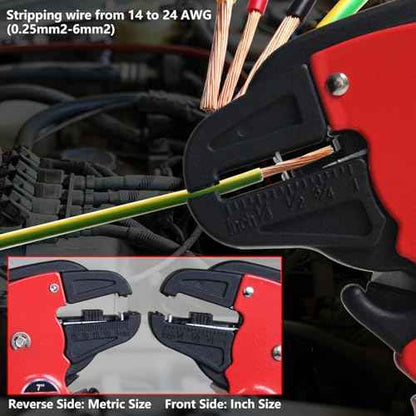 WISEUP Automatic Quick Strip Wire Stripper and Cutter,Eagle Nose Pliers (7-Inch) cable cutters£¬2 in 1 wire stripper cutter for Electrical Cables ¡¢Electronic and Automotive Repair Tool