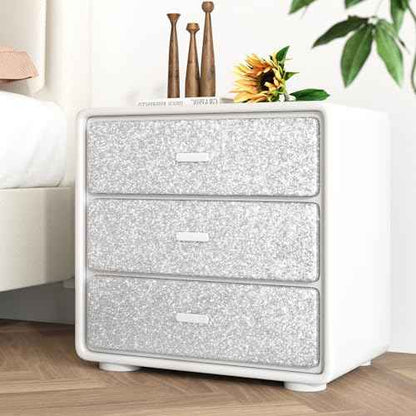 WESTICK Sparkle Silver Glitter Wallpaper Stick and Peel Silver Glitter Contact Paper for Cabinets Drawers Self Adhesive Remocable Glittery Fabric Wallpaper Borders for Walls DIY Decoration 12" x 80"