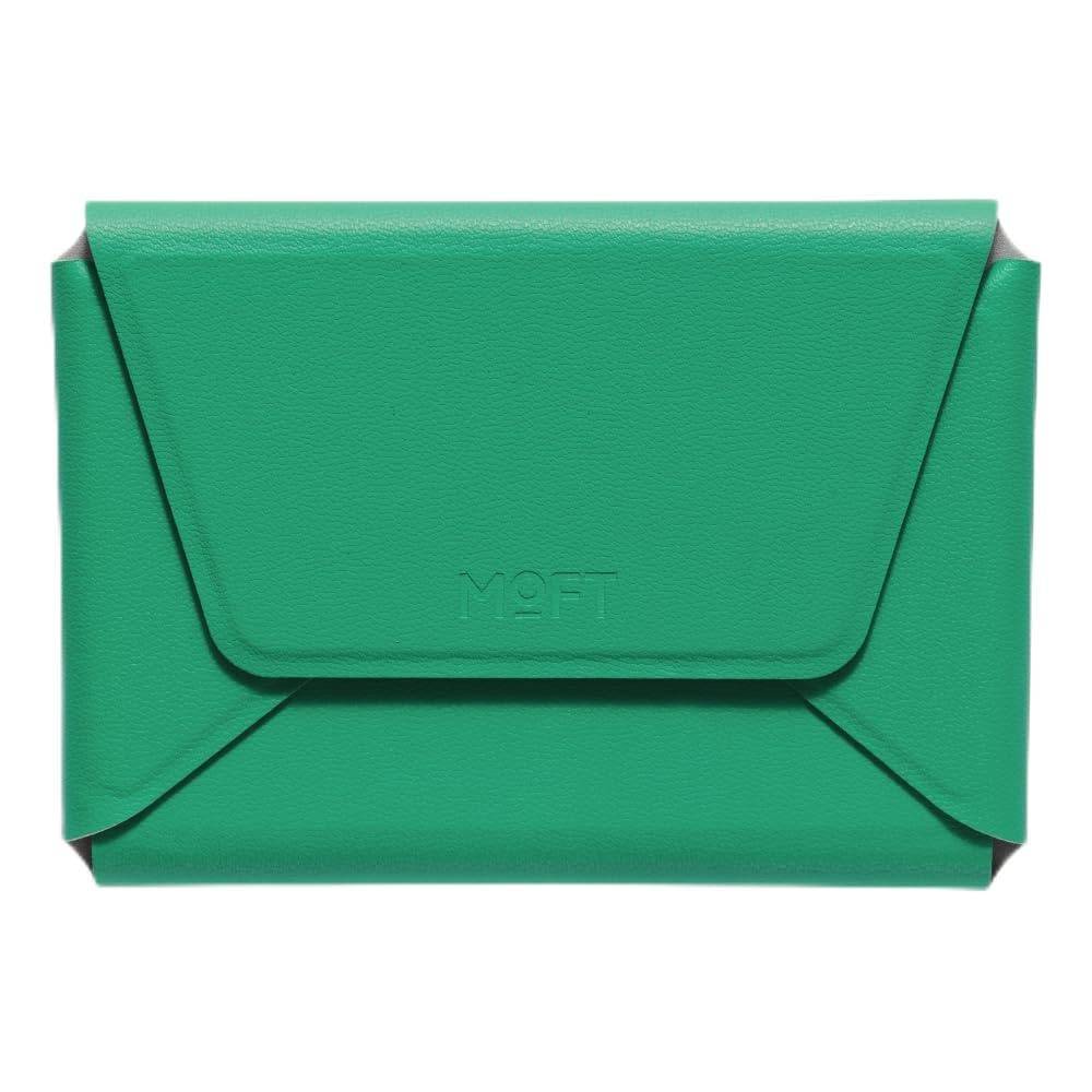 MOFT Magnetic Women Wallet, Snap Field Wallet Premium MOVAS Leather Slim Card Holder, 3-Layer Organized Minimalist Wallet for Commute and Travel, Oz Green