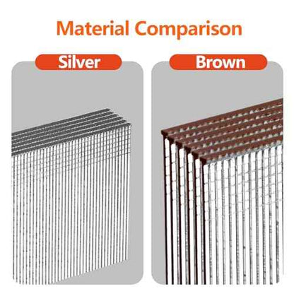 18 Gauge Galvanized Brad Nails Brown T-head 8 Sizes 1600-Pack (1/2"+5/8"+3/4"+1"+1-1/4"+1-1/2"+1-3/4"+2"), 200 per size Assorted Size Project Pack, for Pneumatic, Electric 18GA Brad Nailer Gun