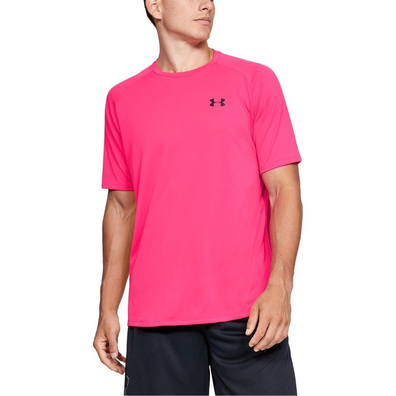 Under Armour Men's Tech 2.0 Short-Sleeve T-Shirt , Pink Surge (687)/Black, Large