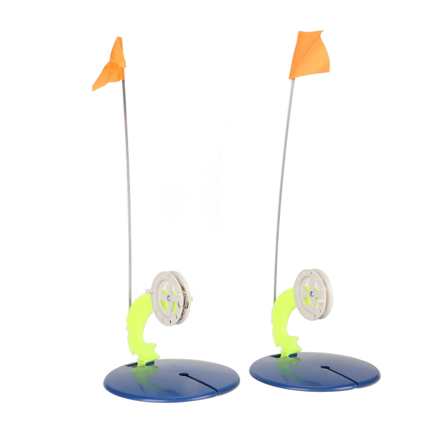 RiToEasySports 6 Set Ice Fishing Tip Ups with Storage Bag - Tip Up Flag Indicators for Winter Fishing