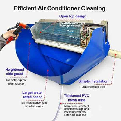 Ac Cleaning Bag with Wall Protection Cloth, 13Pcs Mini Split Cleaning Kit, Ac Cleaning Kit, Air Conditioner Cleaning Kit, Split Ac Unit Cleaning Kit, Mini Split Air Conditioner Cleaning Bag