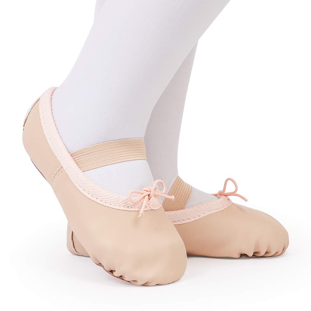 Toddler Ballet Shoes for Girls Baby Ballet Slippers Leather Ballerina Flats