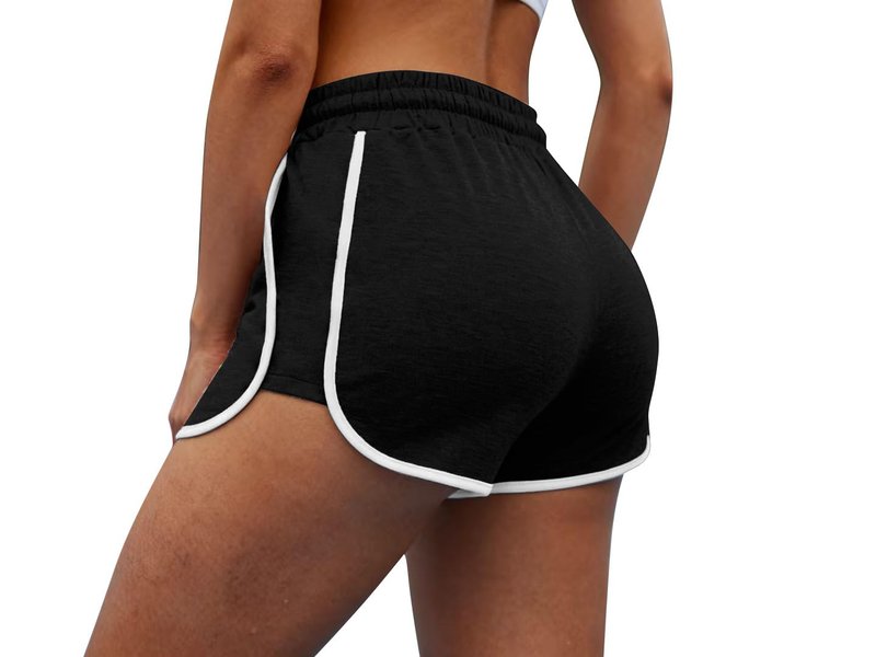 WIHOLL Workout Shorts for Women Back to School Outfits for Teachers Running Athletic Shorts Cruise Summer Beach Vacation Clothes for Women Black M