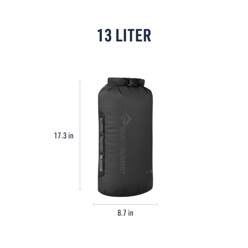 Sea to Summit Big River Dry Bag, Heavy-Duty Dry Storage, 13 Liter, Jet Black