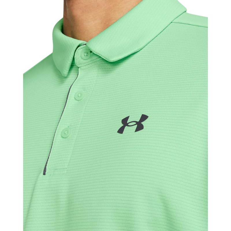 Under Armour Men's Tech Golf Polo, (350) Matrix Green / / Pitch Gray, Small Tall
