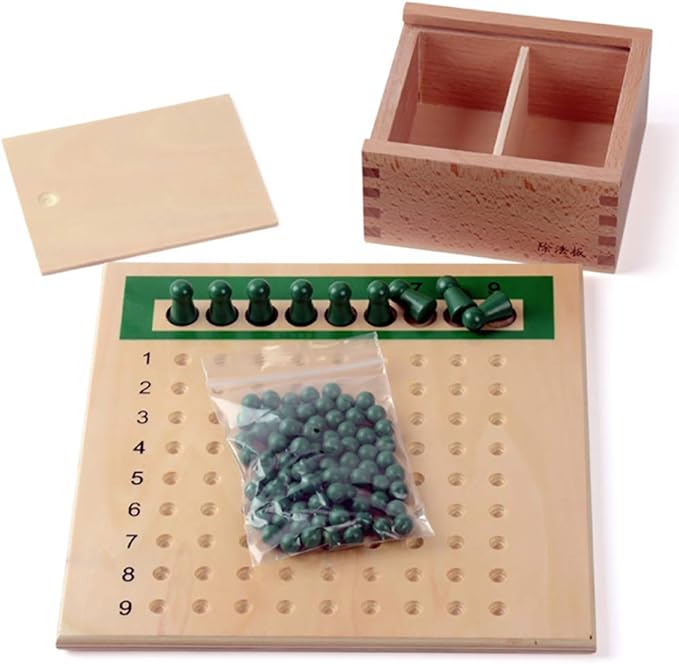 Kghios Montessori Multiplication and Division Board Montessori Math Toys Material for Toddlers KidsMultiplication &amp Division Board
