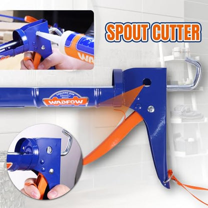 WCG2309D-1 Caulking Gun: No Drip Caulk Gun, 9" Drip Free Hand Caulking Gun with Comfort Grip, Smooth Round Rod for 10oz Caulk Tubes- Blue
