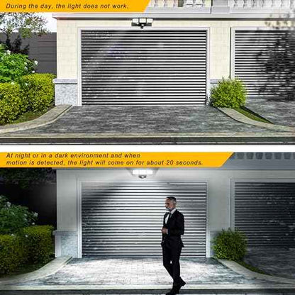 Battery Powered Motion Sensor Outdoor Lights, 1500LM Flood Lights, IP65 Waterproof Security Motion Detector Light Wireless for Outside, Yard 2Pack