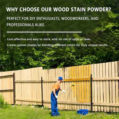 GOODTAKE Green Wood Stain Powder, Wood Dye Stain Powder That Makes Vibrant Wood, Premium Fast Dry Dark Wood Stain Powder for Crafts, Multiple Finishes - for Indoor Outdoor Wooden (Green, 2 oz)