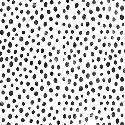 GaliGali Peel and Stick Wallpaper, Contact Paper for Home Decorate, Black and White Polka-Dot Wallpaper, Self-Adhesive Wall Paper Peel and Stick Vinyl Waterproof, 17.3"x118", No.5195-3
