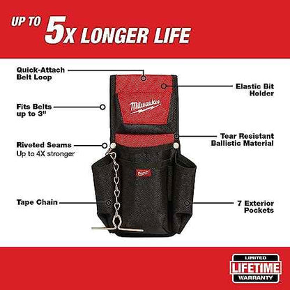 MILWAUKEE'S Utility Pouch,Tool Holder,7,5-29/32" W