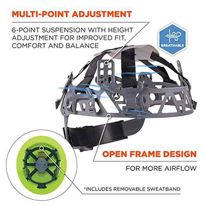 Ergodyne Skullerz 8968 Lightweight Full Brim Hard Hat with Adjustable Venting - Type 1, Class C