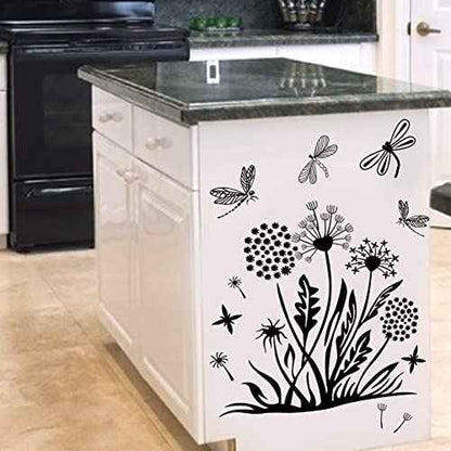 Inspirational Quotes Wall Art - Accept, Let Go, Have Faith - Dandelion Wall Decals, Flower Stickers, Murals - Bedroom, Office, Bathroom, Living Room