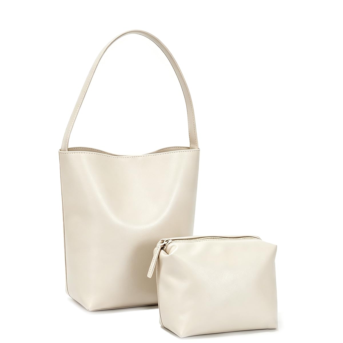 Bucket Bags for Women,Glossy Leather Bucket Purse,Small Tote handbag for Work Travel Daily