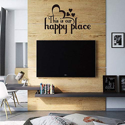 This is Our Happy Place Family Wall Decal Love Quote Vinyl Lettering Home Decor