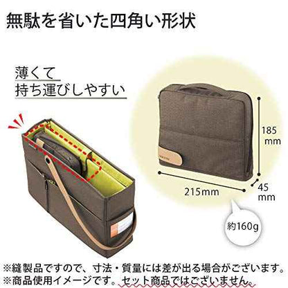 KOKUYO Pencil Case Pouch, Haco-Biz Standing Pen Pouch Bag, Foldable Stand up Pencil Holder Organizer, Large Capacity Portable Pencil Box for School Office Supplies