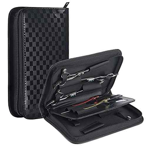 Large Hair Stylist Scissor Holder Pouch Cases for Hairdressers, Salon Tools Holster Bag, Pu Leather