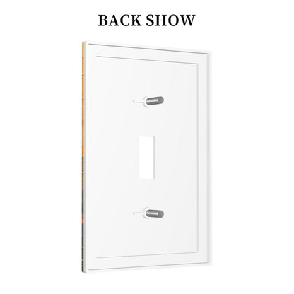 Xuejiaku Decorative Light Switch Cover Oil Painting Abstract Orange Butterfly Flower 1 Gang Wall Plates Single Toggle Outlet Covers Decora Switch Plate Electrical Faceplate for Bedroom Home Decor