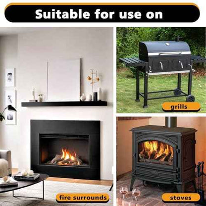 NADAMOO High Heat Spray Paint for Metal, Matte Finish BBQ & Stove Aerosol Paint - High Temperature Resistant Up to 1200¡ÆF, 4 Cans, Black