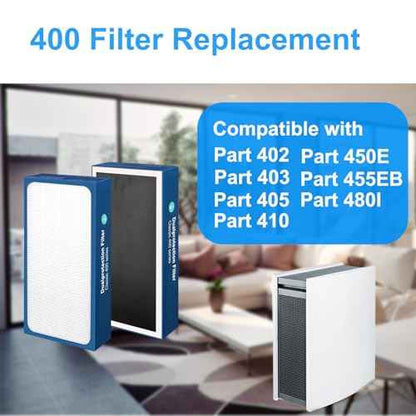 Upgraded Classic 400 Series Replacement Filter,Compatible with Blueair 400 Series Air Purifier Replacement Filter, Part# 480i,402,403,405,410,455EB,450E Replacement Filter (400 1Pack Upgraded)