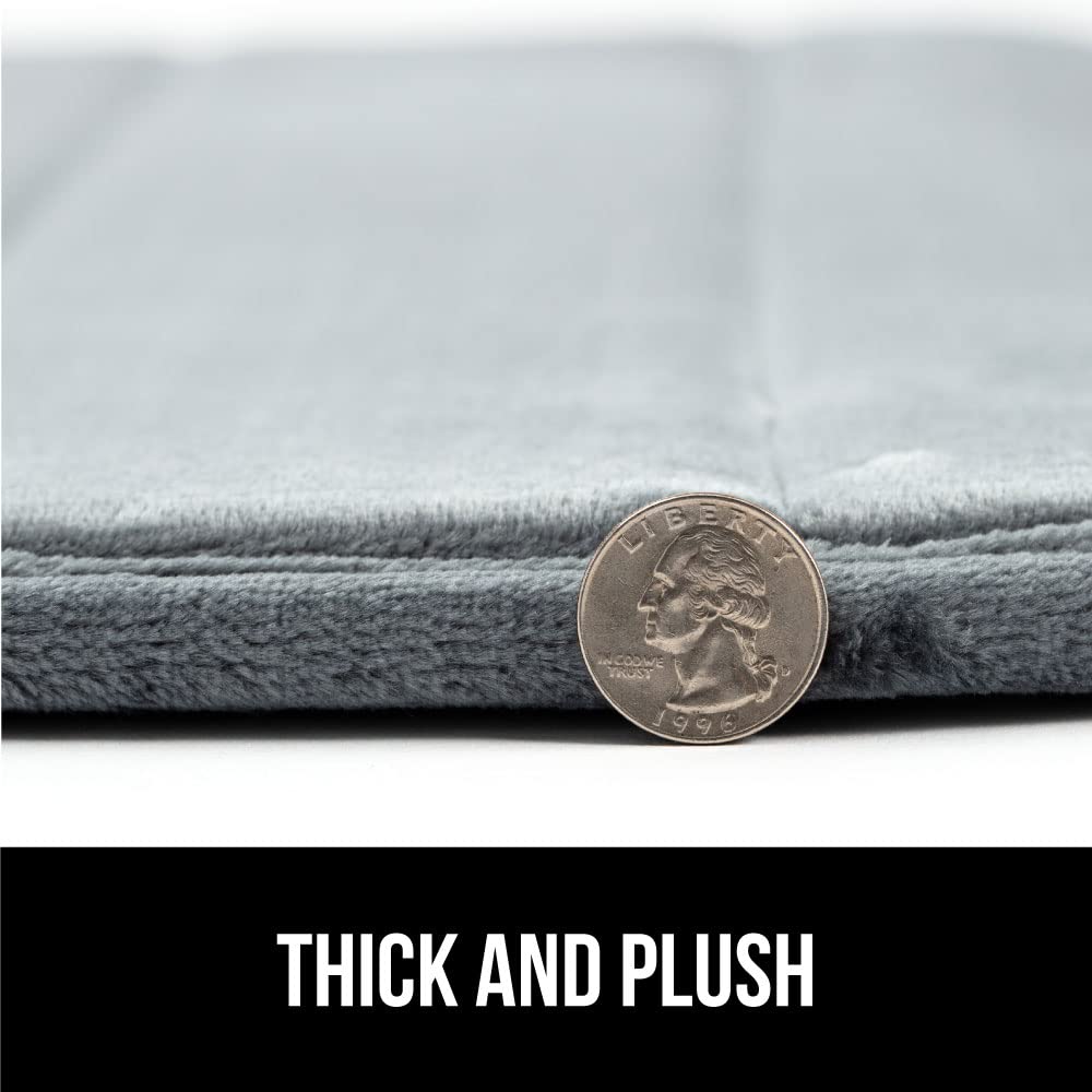 GORILLA GRIP Memory Foam Bath Mat, Soft Absorbent US Designed Bathroom Rug, Gripping Dots Machine Washable Bathmat, Cushioned Floor Mats, Shower Sink Rugs Room Décor Accessories, 24x17 Graphite Gray