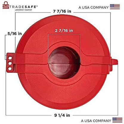 TRADESAFE Gate Valve Lockout - Lockout Tagout Valve for 5 inch to 6-1/2 inch Diameter Handles, OSHA Compliant Gas Lock, Impact Resistant Propane Tank Lock