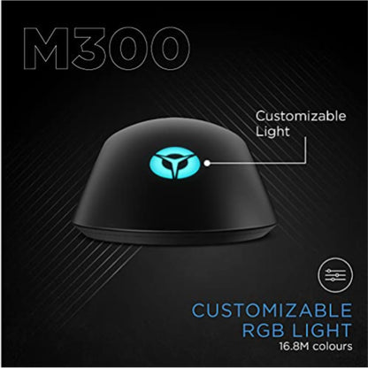 Lenovo Legion M410 Wireless RGB Gaming Mouse – 6 Button Palm Grip Mouse with 16,000 DPI, 53 Hour Rechargeable Battery, 2-Zone RGB Lighting, NVIDIA Reflex Compatible
