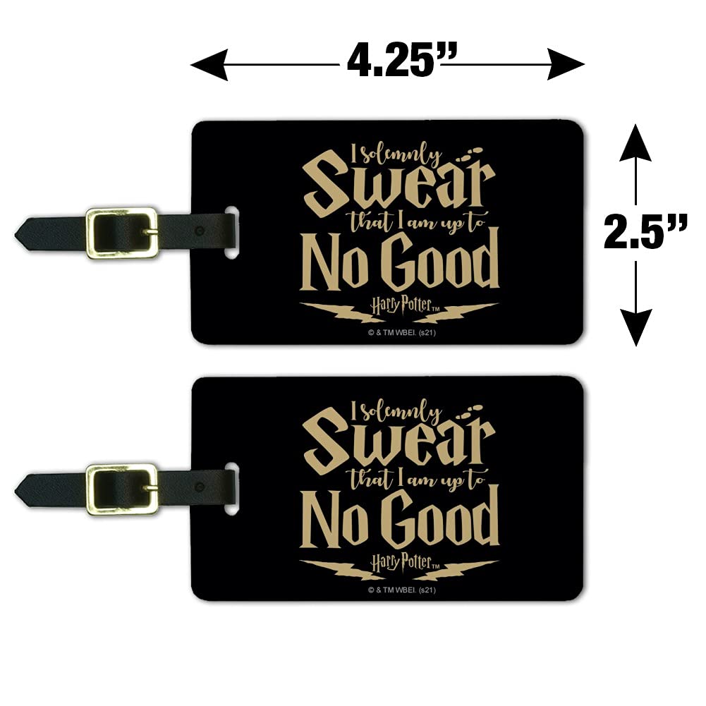 Harry Potter I Am Up To No Good Luggage ID Tags Carry-On Cards - Set of 2
