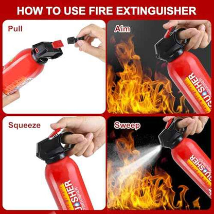 Fire Extinguisher for Home - 2pack Car Fire Extinguisher with Wall Mount, Small A B C K Fire Extinguisher, Water-Based Fire Extinguishers for Car/House/Kitchen/Truck/Marine/Boat/Vehicle/utv/rv