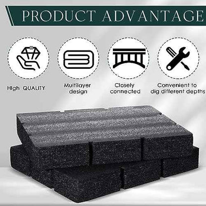 Frienda 2 Pcs Compatible with 48-22-8452 Foam Inserts for Drawer Foam Custom Tool Box Inserts Compatible with Milwaukee 48-22-8442 Drawer Accessories(16.14 x 12.6 x 2.36 Inch)