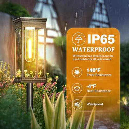8 Pack Solar Pathway Lights Outdoor, IP65 Waterproof Solar Lights Outdoor £¬Auto On/Off Walkway Landscape Lighting, Warm White LED for Garden, Yard, Driveway, Patio Landscape Decor
